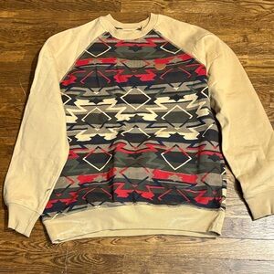 Men's Parish Nation Sweater - Beige and Multicolor Size XL